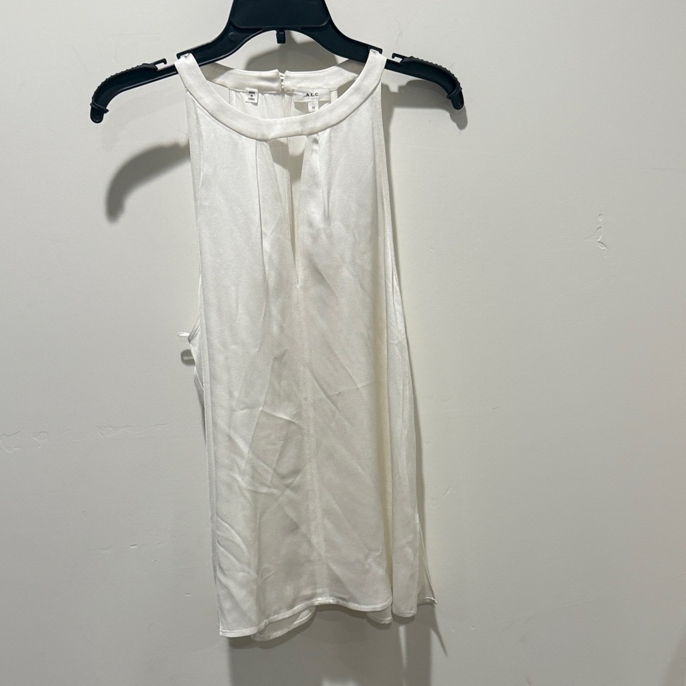 A.L.C. Elegant Cream Sleeveless Blouse - Picture 3 of 4